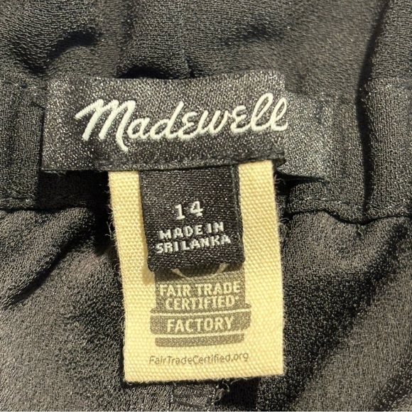 MADEWELL Sz 14 Drapey Paper Waist Elastic and Drawstring Pockets Slinky Pants - Picture 11 of 14